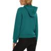 imageMAGCOMSEN Womens Cropped Hoodie Sweatshirt Fleece Lined Full Zip Up Jacket With PocketsEmerald Green