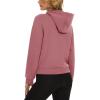 imageMAGCOMSEN Womens Cropped Hoodie Sweatshirt Fleece Lined Full Zip Up Jacket With PocketsGrey Pink