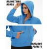 imageMAGCOMSEN Womens Cropped Hoodie Sweatshirt Fleece Lined Full Zip Up Jacket With PocketsIce Blue