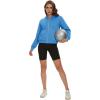 imageMAGCOMSEN Womens Cropped Hoodie Sweatshirt Fleece Lined Full Zip Up Jacket With PocketsIce Blue