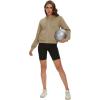 imageMAGCOMSEN Womens Cropped Hoodie Sweatshirt Fleece Lined Full Zip Up Jacket With PocketsKhaki