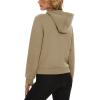 imageMAGCOMSEN Womens Cropped Hoodie Sweatshirt Fleece Lined Full Zip Up Jacket With PocketsKhaki