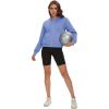 imageMAGCOMSEN Womens Cropped Hoodie Sweatshirt Fleece Lined Full Zip Up Jacket With PocketsLight Blue