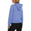 imageMAGCOMSEN Womens Cropped Hoodie Sweatshirt Fleece Lined Full Zip Up Jacket With PocketsLight Blue