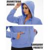 imageMAGCOMSEN Womens Cropped Hoodie Sweatshirt Fleece Lined Full Zip Up Jacket With PocketsLight Blue