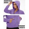 imageMAGCOMSEN Womens Cropped Hoodie Sweatshirt Fleece Lined Full Zip Up Jacket With PocketsLight Purple