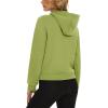 imageMAGCOMSEN Womens Cropped Hoodie Sweatshirt Fleece Lined Full Zip Up Jacket With PocketsOlive Green