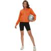 imageMAGCOMSEN Womens Cropped Hoodie Sweatshirt Fleece Lined Full Zip Up Jacket With PocketsOrange