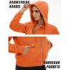 imageMAGCOMSEN Womens Cropped Hoodie Sweatshirt Fleece Lined Full Zip Up Jacket With PocketsOrange