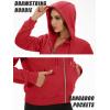 imageMAGCOMSEN Womens Cropped Hoodie Sweatshirt Fleece Lined Full Zip Up Jacket With PocketsTomato Red