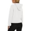 imageMAGCOMSEN Womens Cropped Hoodie Sweatshirt Fleece Lined Full Zip Up Jacket With PocketsWhite