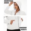 imageMAGCOMSEN Womens Cropped Hoodie Sweatshirt Fleece Lined Full Zip Up Jacket With PocketsWhite