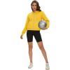 imageMAGCOMSEN Womens Cropped Hoodie Sweatshirt Fleece Lined Full Zip Up Jacket With PocketsYellow