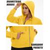 imageMAGCOMSEN Womens Cropped Hoodie Sweatshirt Fleece Lined Full Zip Up Jacket With PocketsYellow
