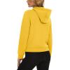 imageMAGCOMSEN Womens Cropped Hoodie Sweatshirt Fleece Lined Full Zip Up Jacket With PocketsYellow