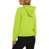 imageMAGCOMSEN Womens Cropped Hoodie Sweatshirt Fleece Lined Full Zip Up Jacket With PocketsYellow Green