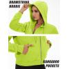 imageMAGCOMSEN Womens Cropped Hoodie Sweatshirt Fleece Lined Full Zip Up Jacket With PocketsYellow Green