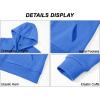 imageMAGCOMSEN Womens Fleece Lined Zip Up Hoodies Casual Hooded Jacket Workout Full Zip Sweatshirts Pocket CoatsAzure