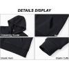 imageMAGCOMSEN Womens Fleece Lined Zip Up Hoodies Casual Hooded Jacket Workout Full Zip Sweatshirts Pocket CoatsBlack