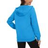 imageMAGCOMSEN Womens Fleece Lined Zip Up Hoodies Casual Hooded Jacket Workout Full Zip Sweatshirts Pocket CoatsBright Blue
