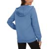 imageMAGCOMSEN Womens Fleece Lined Zip Up Hoodies Casual Hooded Jacket Workout Full Zip Sweatshirts Pocket CoatsHaze Blue