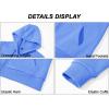 imageMAGCOMSEN Womens Fleece Lined Zip Up Hoodies Casual Hooded Jacket Workout Full Zip Sweatshirts Pocket CoatsLight Blue