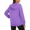 imageMAGCOMSEN Womens Fleece Lined Zip Up Hoodies Casual Hooded Jacket Workout Full Zip Sweatshirts Pocket CoatsLight Purple