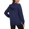 imageMAGCOMSEN Womens Fleece Lined Zip Up Hoodies Casual Hooded Jacket Workout Full Zip Sweatshirts Pocket CoatsNavy