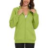 imageMAGCOMSEN Womens Fleece Lined Zip Up Hoodies Casual Hooded Jacket Workout Full Zip Sweatshirts Pocket CoatsOlive Green