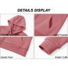 imageMAGCOMSEN Womens Fleece Lined Zip Up Hoodies Casual Hooded Jacket Workout Full Zip Sweatshirts Pocket CoatsPink