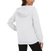 imageMAGCOMSEN Womens Fleece Lined Zip Up Hoodies Casual Hooded Jacket Workout Full Zip Sweatshirts Pocket CoatsWhite