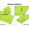 imageMAGCOMSEN Womens Fleece Lined Zip Up Hoodies Casual Hooded Jacket Workout Full Zip Sweatshirts Pocket CoatsYellow Green