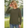 imageMAGCOMSEN Womens Sherpa Lined Sweatshirts Thermal Casual Crewneck Fleece Pullover Winter Warm Thick Long Sleeve TopsArmy Green