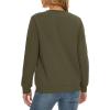 imageMAGCOMSEN Womens Sherpa Lined Sweatshirts Thermal Casual Crewneck Fleece Pullover Winter Warm Thick Long Sleeve TopsArmy Green