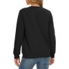 imageMAGCOMSEN Womens Sherpa Lined Sweatshirts Thermal Casual Crewneck Fleece Pullover Winter Warm Thick Long Sleeve TopsBlack