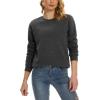 imageMAGCOMSEN Womens Sherpa Lined Sweatshirts Thermal Casual Crewneck Fleece Pullover Winter Warm Thick Long Sleeve TopsDark Grey
