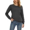 imageMAGCOMSEN Womens Sherpa Lined Sweatshirts Thermal Casual Crewneck Fleece Pullover Winter Warm Thick Long Sleeve TopsDark Grey