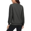 imageMAGCOMSEN Womens Sherpa Lined Sweatshirts Thermal Casual Crewneck Fleece Pullover Winter Warm Thick Long Sleeve TopsDark Grey