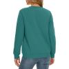 imageMAGCOMSEN Womens Sherpa Lined Sweatshirts Thermal Casual Crewneck Fleece Pullover Winter Warm Thick Long Sleeve TopsEmerald Green