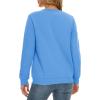 imageMAGCOMSEN Womens Sherpa Lined Sweatshirts Thermal Casual Crewneck Fleece Pullover Winter Warm Thick Long Sleeve TopsIce Blue