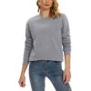 imageMAGCOMSEN Womens Sherpa Lined Sweatshirts Thermal Casual Crewneck Fleece Pullover Winter Warm Thick Long Sleeve TopsLight Grey