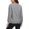 imageMAGCOMSEN Womens Sherpa Lined Sweatshirts Thermal Casual Crewneck Fleece Pullover Winter Warm Thick Long Sleeve TopsLight Grey