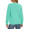 imageMAGCOMSEN Womens Sherpa Lined Sweatshirts Thermal Casual Crewneck Fleece Pullover Winter Warm Thick Long Sleeve TopsMint Green