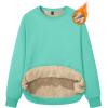 imageMAGCOMSEN Womens Sherpa Lined Sweatshirts Thermal Casual Crewneck Fleece Pullover Winter Warm Thick Long Sleeve TopsMint Green