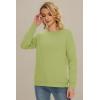 imageMAGCOMSEN Womens Sherpa Lined Sweatshirts Thermal Casual Crewneck Fleece Pullover Winter Warm Thick Long Sleeve TopsOlive Green