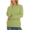 imageMAGCOMSEN Womens Sherpa Lined Sweatshirts Thermal Casual Crewneck Fleece Pullover Winter Warm Thick Long Sleeve TopsOlive Green