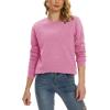 imageMAGCOMSEN Womens Sherpa Lined Sweatshirts Thermal Casual Crewneck Fleece Pullover Winter Warm Thick Long Sleeve TopsPink
