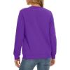 imageMAGCOMSEN Womens Sherpa Lined Sweatshirts Thermal Casual Crewneck Fleece Pullover Winter Warm Thick Long Sleeve TopsPurple