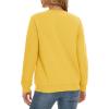 imageMAGCOMSEN Womens Sherpa Lined Sweatshirts Thermal Casual Crewneck Fleece Pullover Winter Warm Thick Long Sleeve TopsYellow