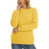 imageMAGCOMSEN Womens Sherpa Lined Sweatshirts Thermal Casual Crewneck Fleece Pullover Winter Warm Thick Long Sleeve TopsYellow